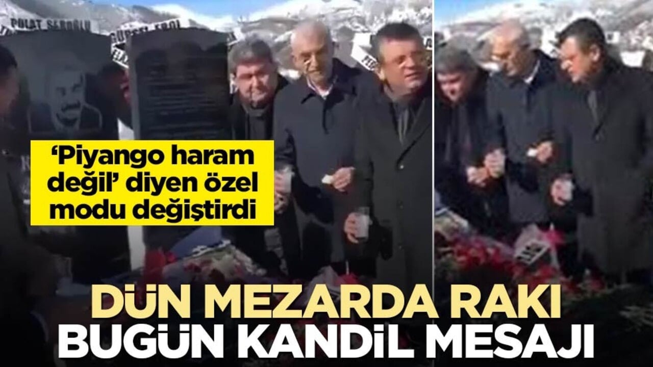 ‘Piyango haram değil’ diyen Özel modu değiştirdi! Dün mezarda rakı bugün kandil mesajı