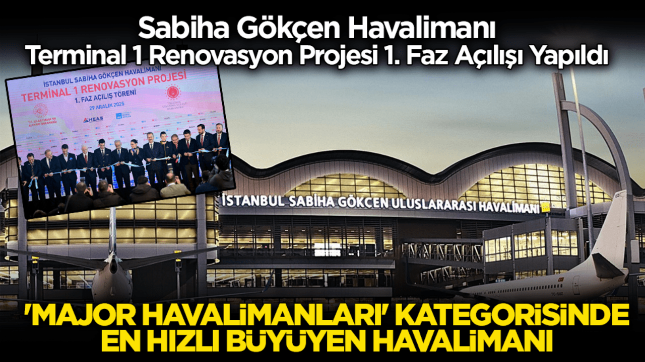 Sabiha Gökçen Havalimanı, 'Major Havalimanları' kategorisinde en hızlı büyüyen havalimanı