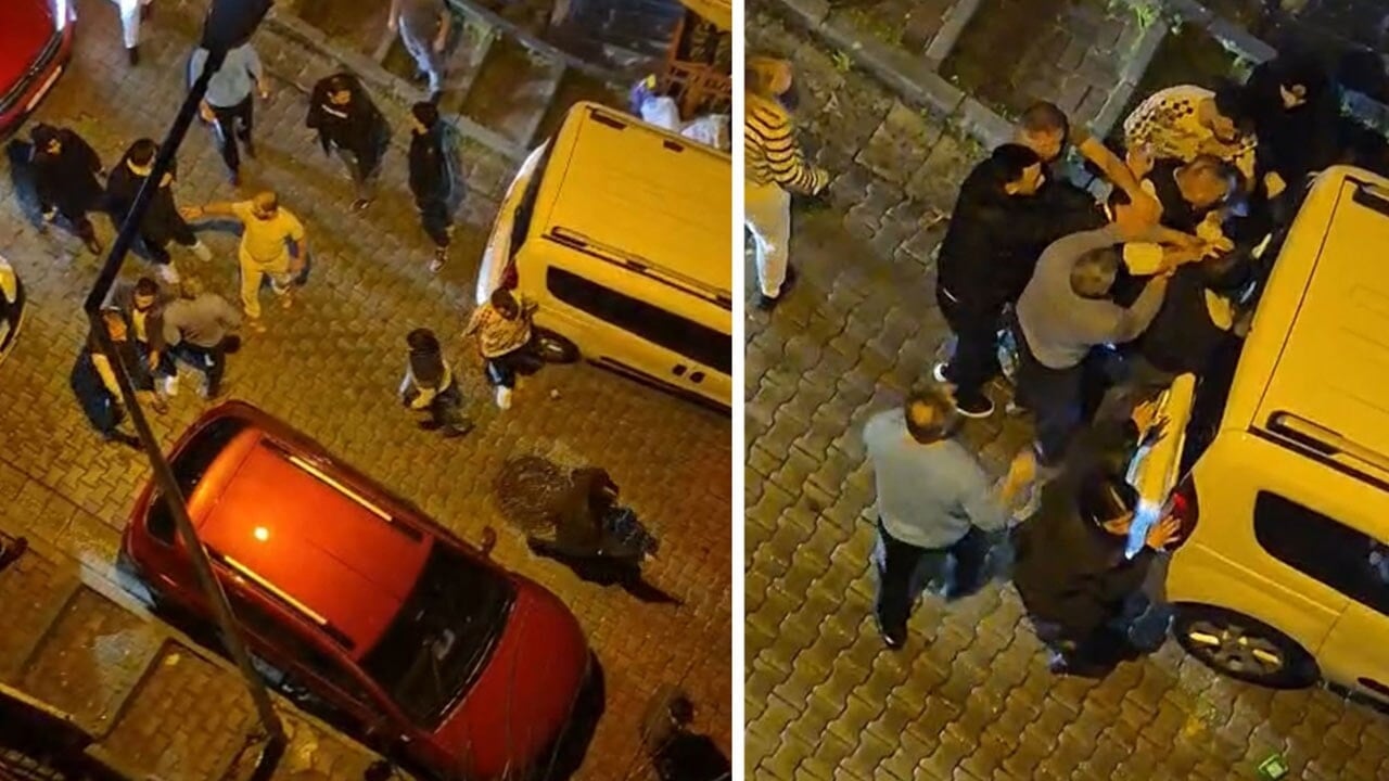 Sokakta 15 dakika kornaya bastı, meydan dayağını yiyip gitti