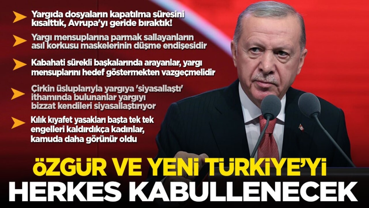 Son dakika! Cumhurbaşkanı Erdoğan: Özgür ve yeni Türkiye'yi herkes kabullenecek