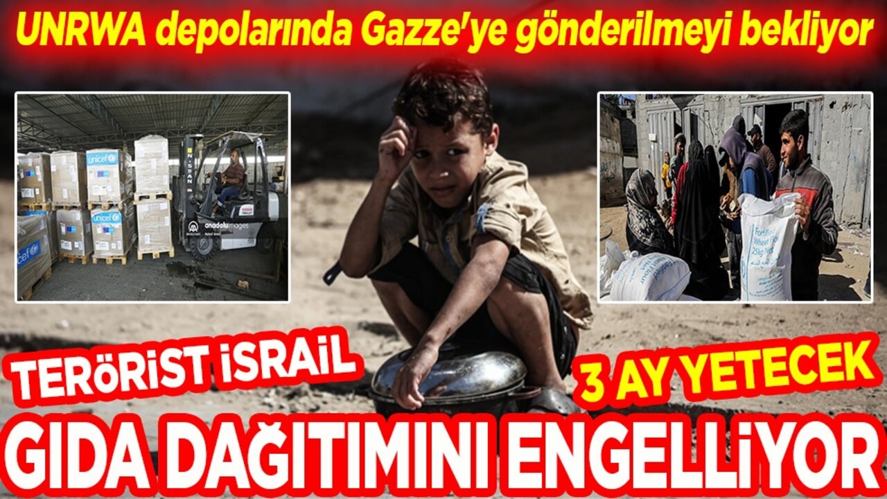 Terörist İsrail 3 ay yetecek Gıda dağıtımını engelliyor!