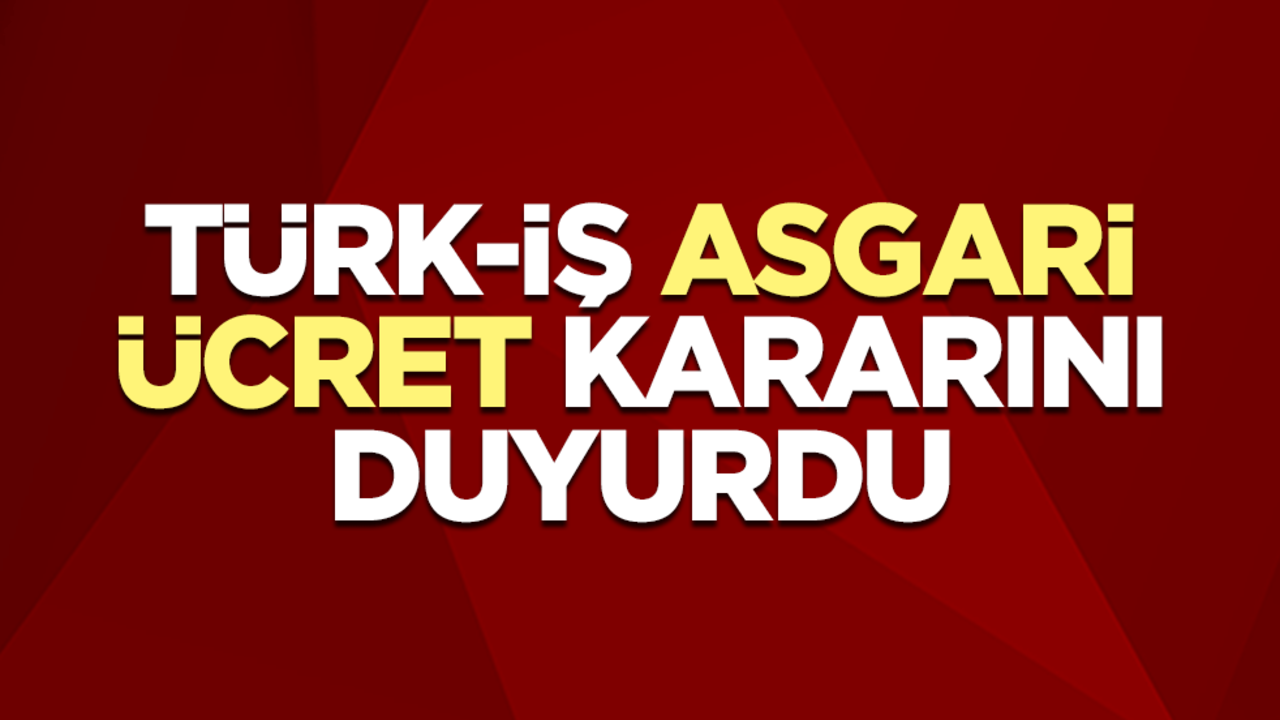 Türk-İş Başkanı Ergün Atalay asgari ücret kararını duyurdu