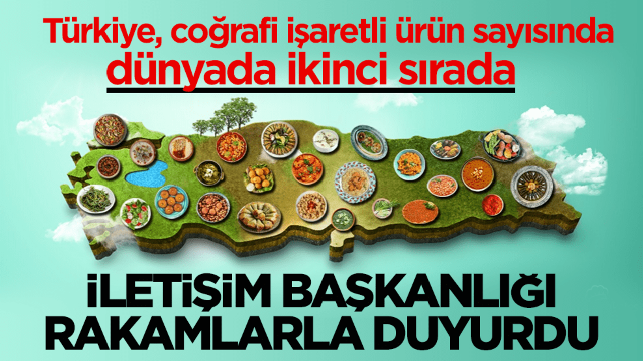 Türkiye, coğrafi işaretli ürün sayısında dünyada ikinci sırada! İletişim Başkanlığı rakamlarla duyurdu