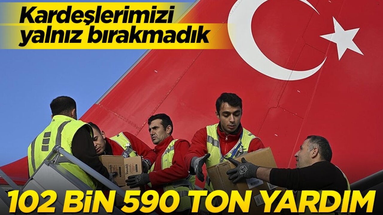 Türkiye'den Gazze'ye 102 bin 590 ton insani yardım