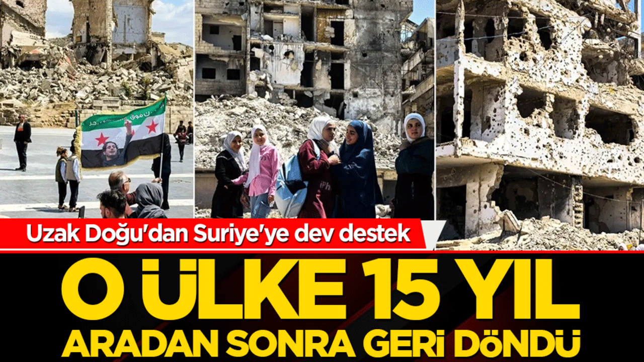 Uzak Doğu'dan Suriye'ye dev destek: Japonya 15 yıl sonra geri döndü!