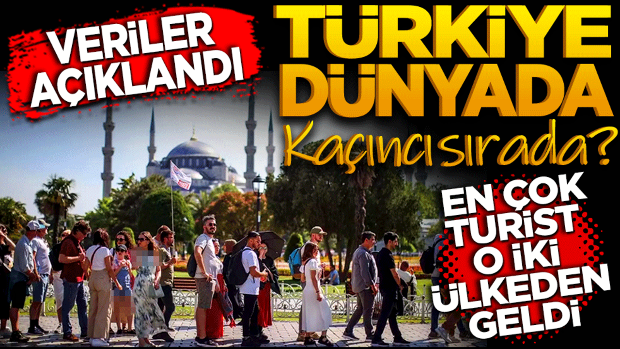 Veriler açıklandı: Türkiye dünyada 4. sırada! En çok turist o iki ülkeden geldi