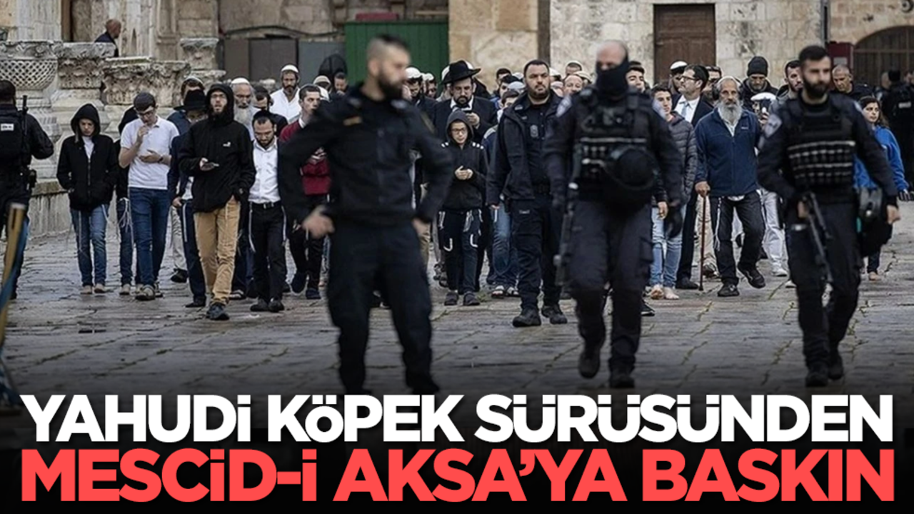 Yahudi köpek sürüsünden Mescid-i Aksa’ya baskın