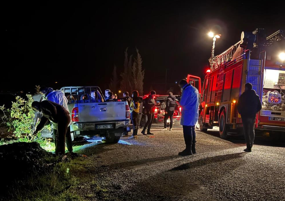 Araç içinde yanmış ceset