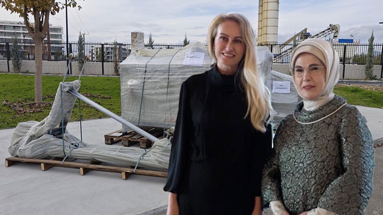 Emine Erdoğan’dan KKTC'ye hediye! KKTC Cumhurbaşkanı’nın eşi teslim aldı