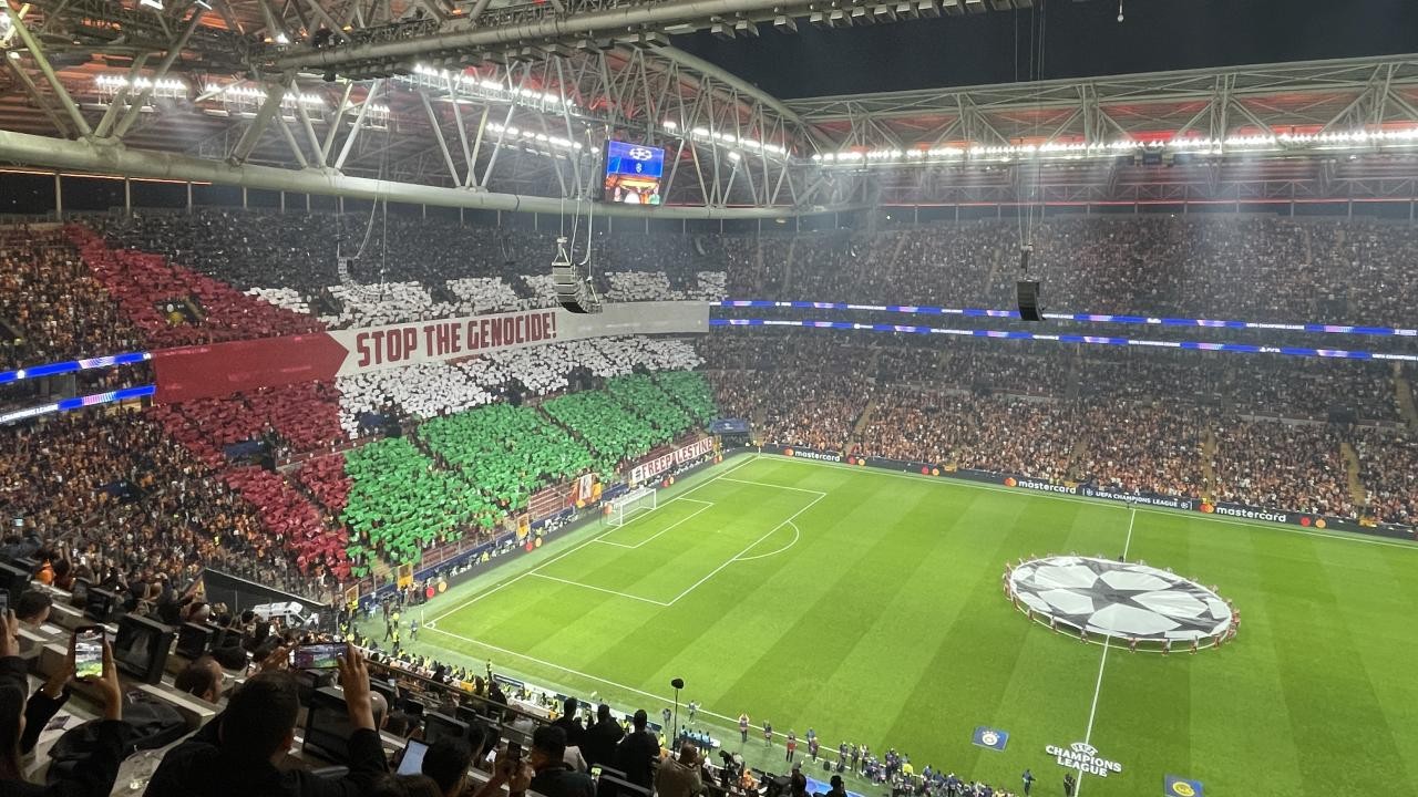 Galatasaray'ın Filistin koreografisi, İsrail medyasını rahatsız etti: UEFA'ya şikayet!