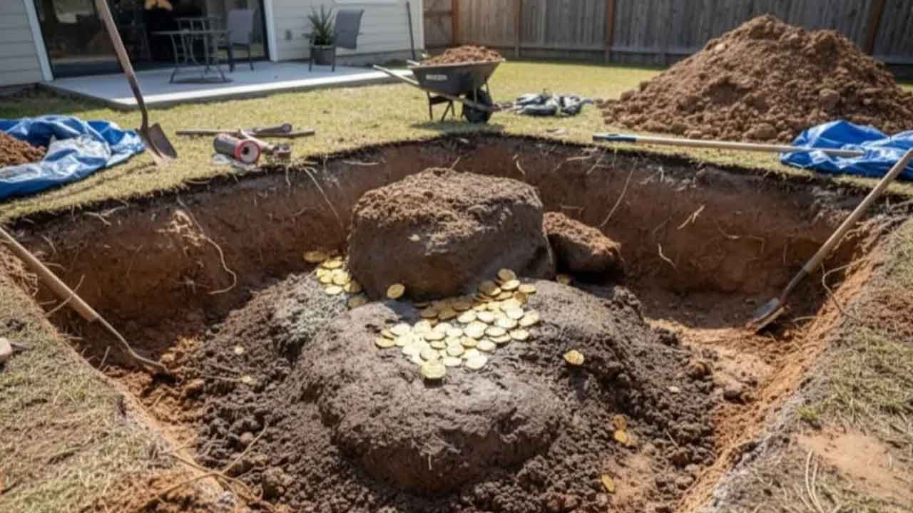 Havuz yapmak için bahçeyi kazdı, 35 milyon liralık hazine buldu