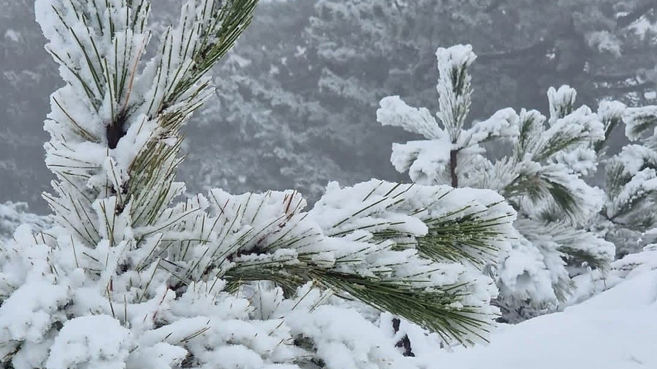 İlk kar düştü! Göktepe Dağı beyaza büründü