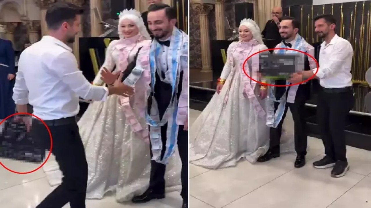İşin artık iyice suyu çıktı! Düğünde damada altın yerine bakın ne takıldı