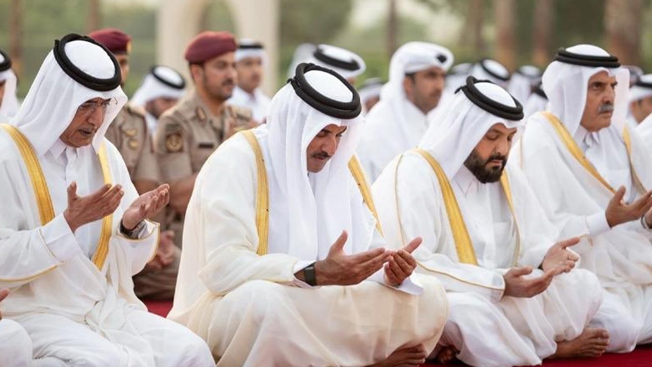 Katar Emiri yağmur duasında