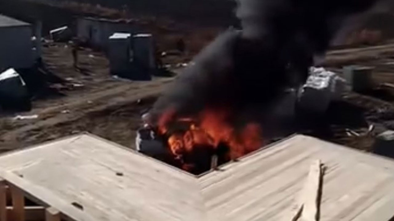 Kimse anlam veremedi... Birden alev topuna döndü!