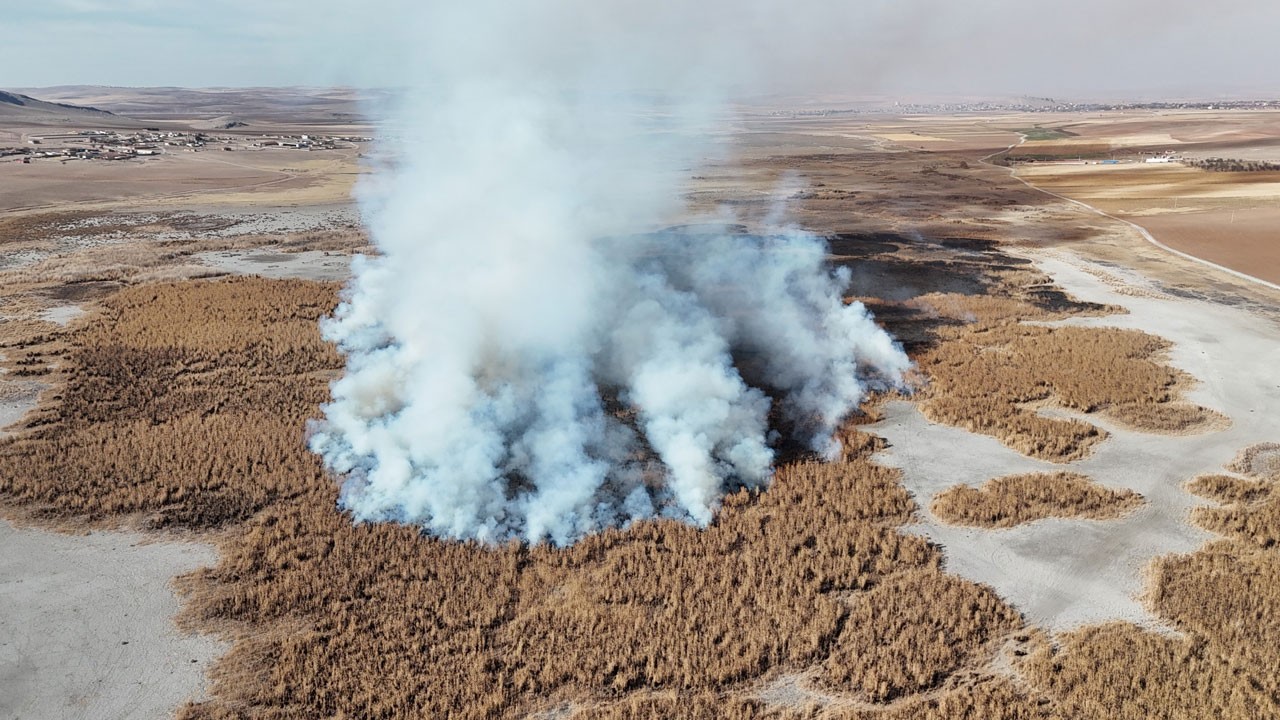 Kuraklığın ardından felaket! ‘Kuş Cenneti’ 2 gündür yanıyor