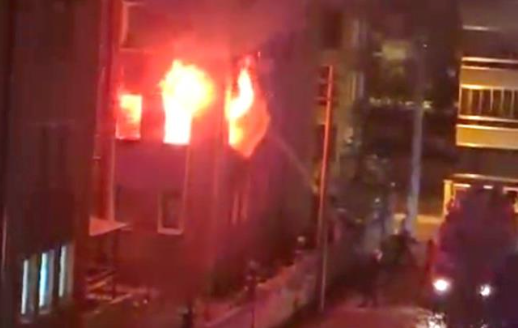 Kütahya’da apartman dairesinde yangın