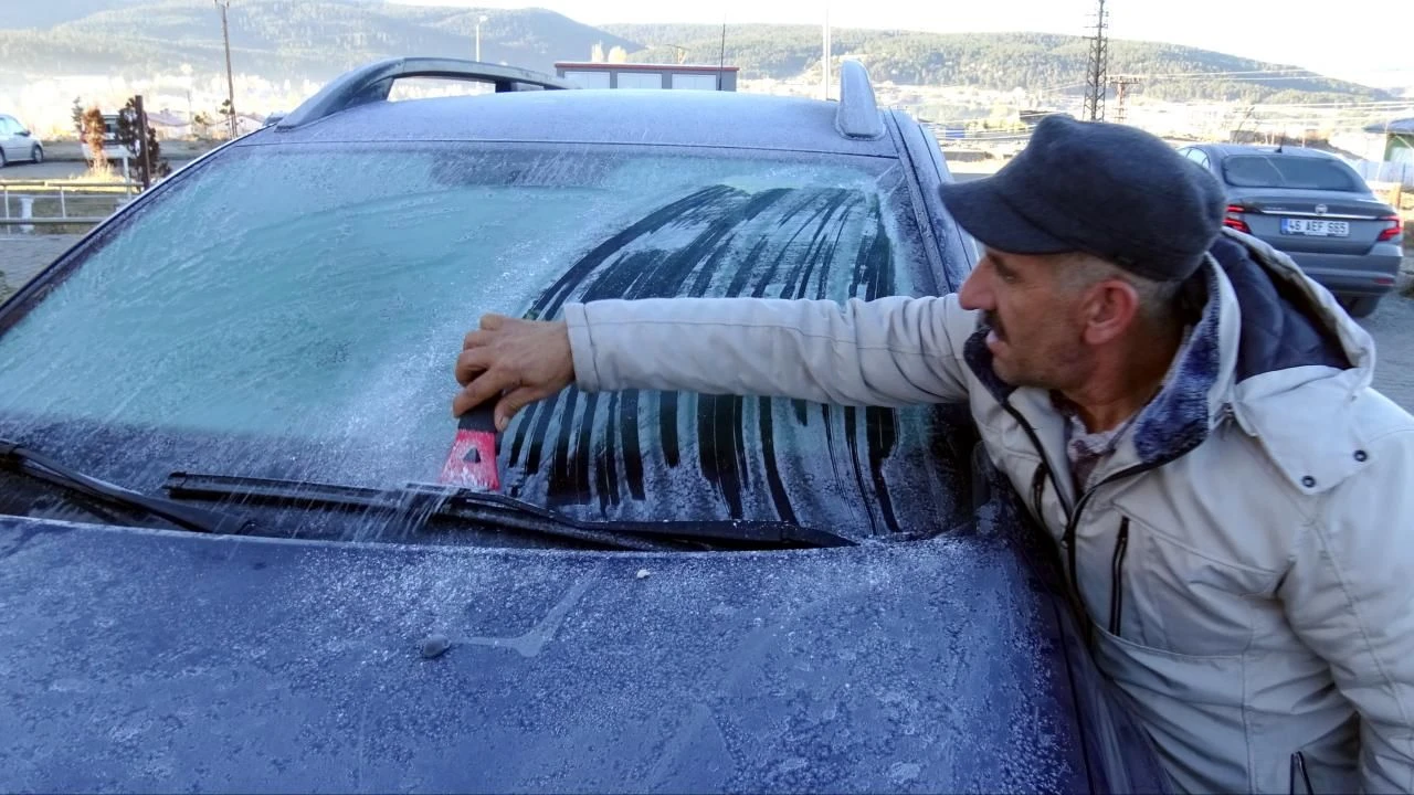 O şehirde hava sıcaklığı -10'a düştü!