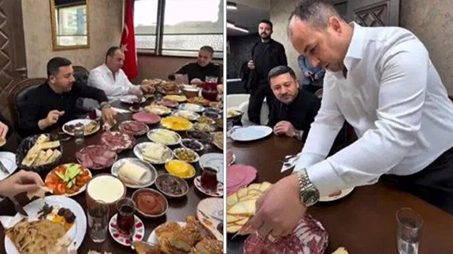 Sosyal medyada Belediye Başkanı'nın kahvaltı sofrası ortalığı karıştırdı, dikkat çekti! Tepki yağdı