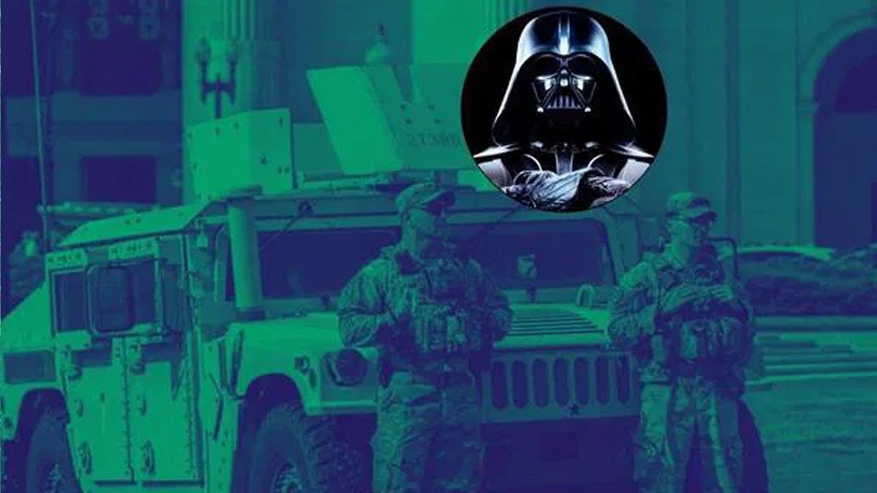 Ulusal Muhafızlar geçerken Darth Vader Marşı çaldı: Star Wars’lu Protesto gözaltıyla bitti