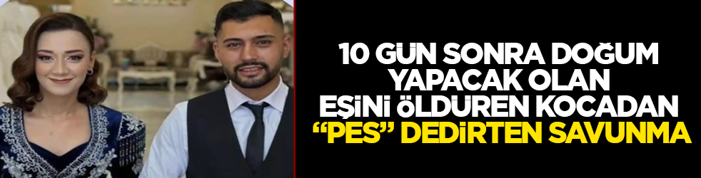 10 gün sonra doğum yapacak olan eşini öldüren kocadan "pes" dedirten savunma