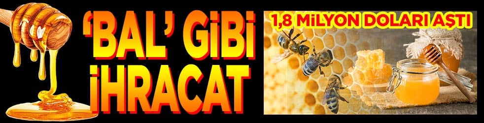 1,8 milyon doları aştı. Bal gibi ihracat