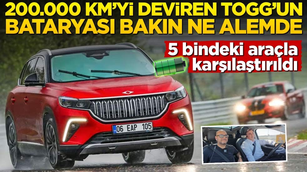 200 bin km'deki Togg, 4 bindeki araçla karşılaştırıldı! Bataryanın durumu ağızları açık bıraktı