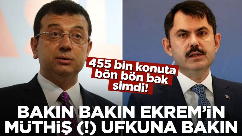 455 bin konuta bön bön bak şimdi! Bakın bakın Ekrem’in müthiş (!) ufkuna bakın