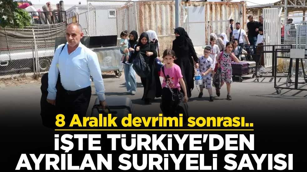8 Aralık devrimi sonrası.. İşte Türkiye'den ayrılan Suriyeli sayısı
