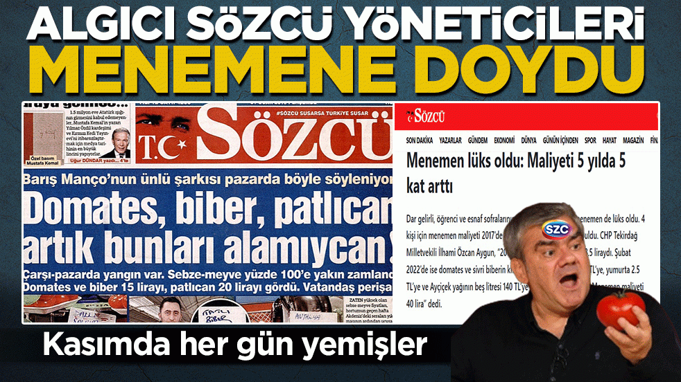Algıcı Sözcü yöneticileri menemene doydu: Kasım’da her gün yemişler