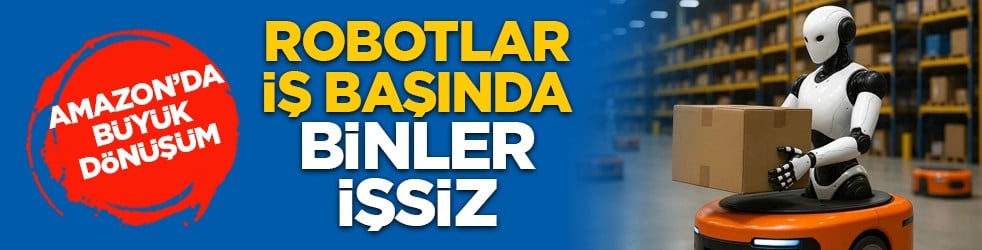 Amazon’da büyük dönüşüm: Robotlar iş başında, binler işsiz