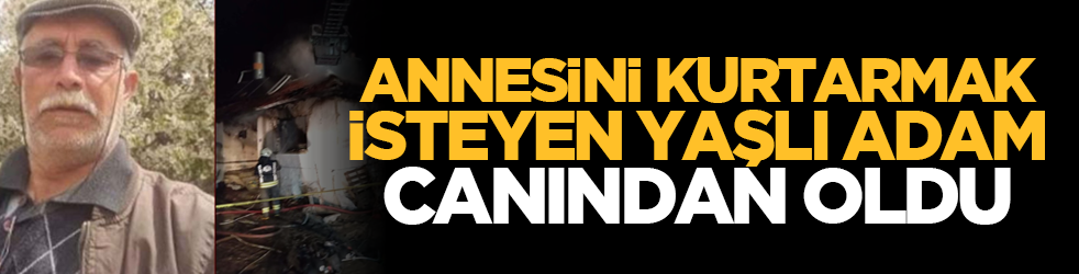 Annesini kurtarmak isteyen yaşlı adam canından oldu