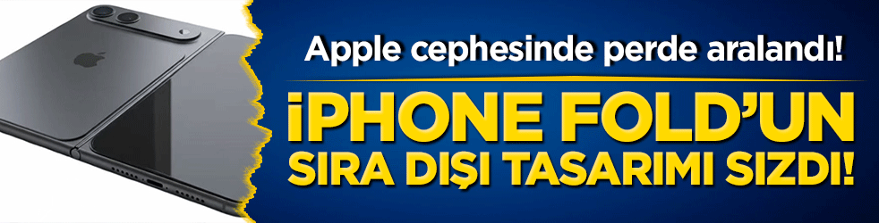 Apple cephesinde perde aralandı! iPhone Fold’un sıra dışı tasarımı sızdı!