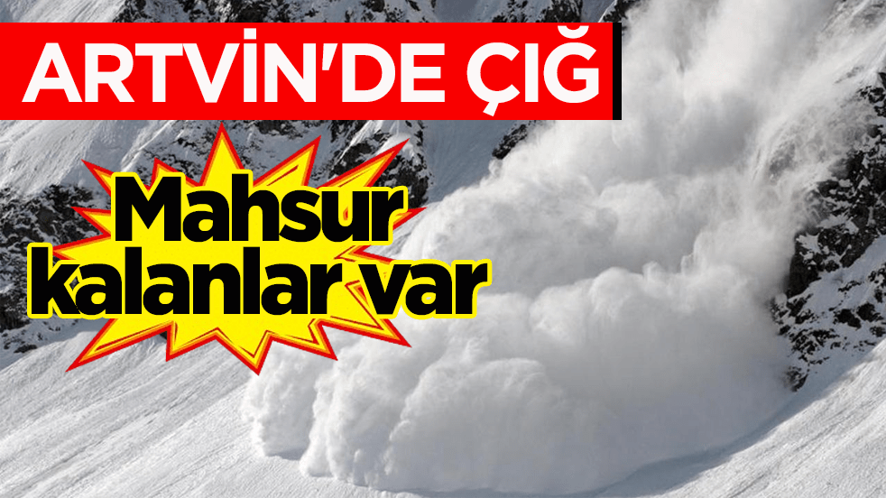 Artvin'de çığ meydana geldi: Mahsur kalanlar var