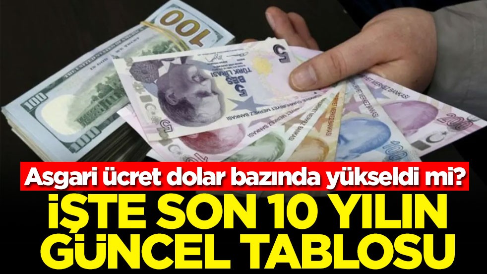 Asgari ücret dolar bazında yükseldi mi? İşte son 10 yılın güncel tablosu