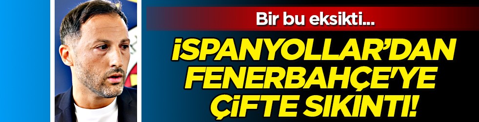 Atletico Madrid'den Fenerbahçe'ye çifte sıkıntı: Bir bu eksikti