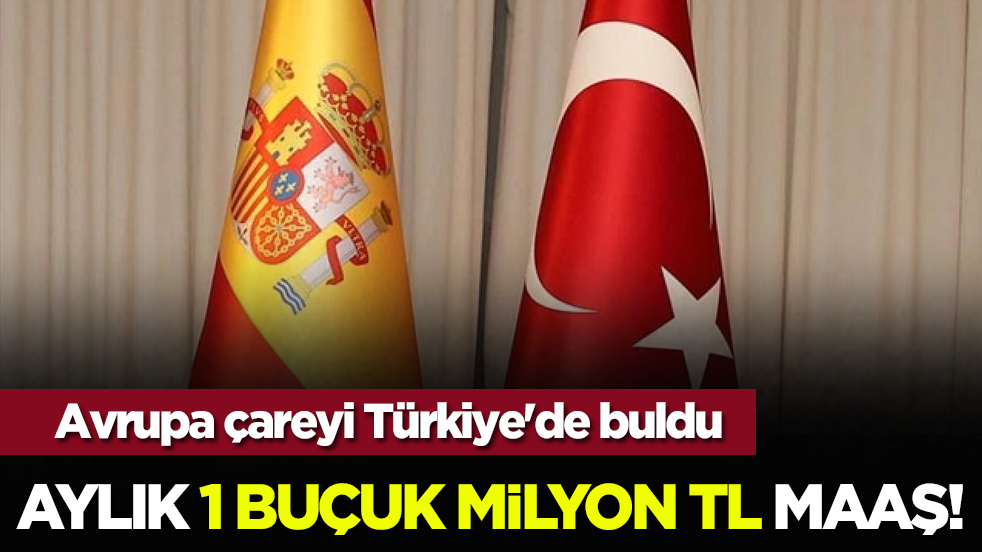Avrupa çareyi Türkiye'de buldu: Aylık 1 buçuk milyon TL maaş!