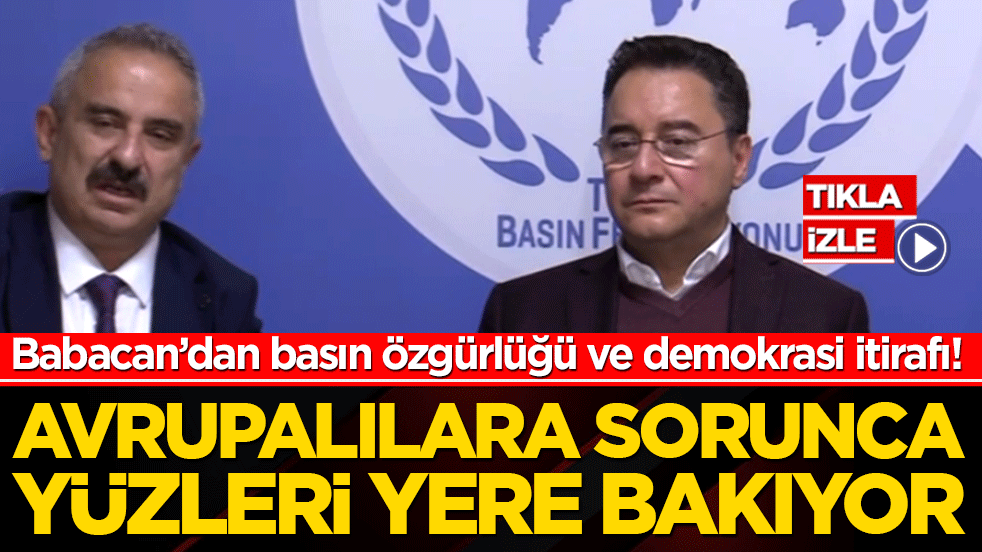 Babacan’dan basın özgürlüğü ve demokrasi itirafı! Avrupalılara sorunca yüzleri yere bakıyor