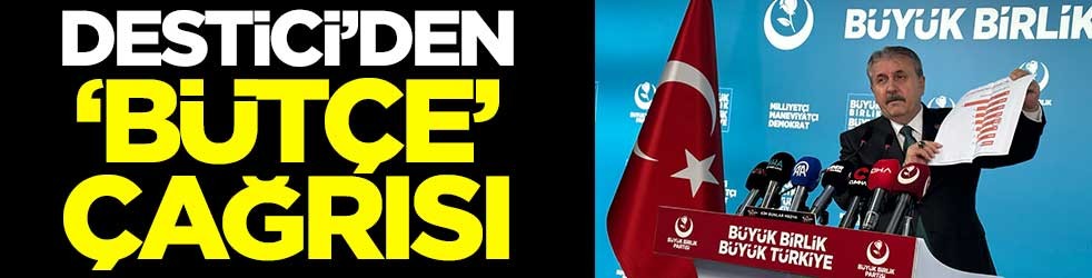 Destici'den "bütçe" çağrısı