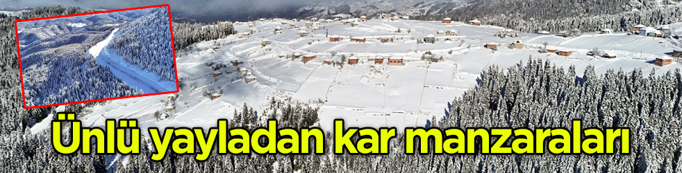 Beyaza büründü! Çambaşı Yaylası'nda kış manzarası