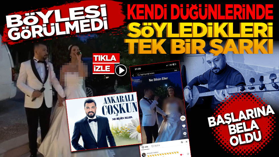 Böylesi görülmedi! Kendi düğünlerinde söyledikleri şarkı başlarına bela oldu