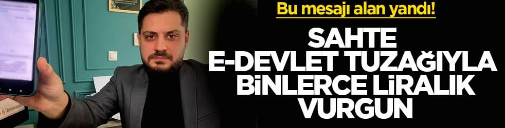 Bu mesajı alan yandı! Sahte e-Devlet tuzağıyla binlerce liralık vurgun