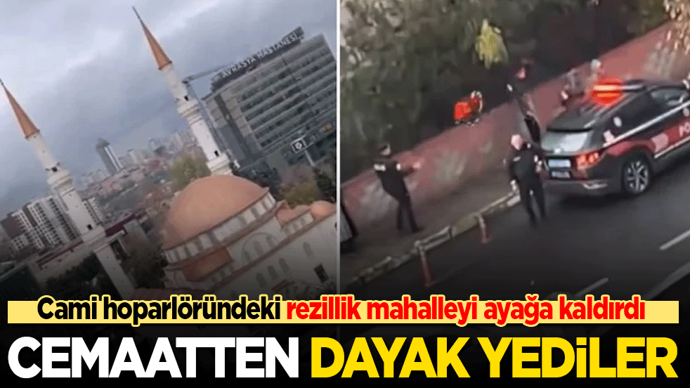 Cami hoparlöründeki rezillik mahalleyi ayağa kaldırdı: Cemaatten dayak...