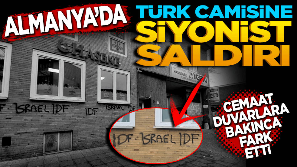 Cemaat duvarlara bakınca fark etti! Almanya’da Türk Camisine Siyonist saldırı