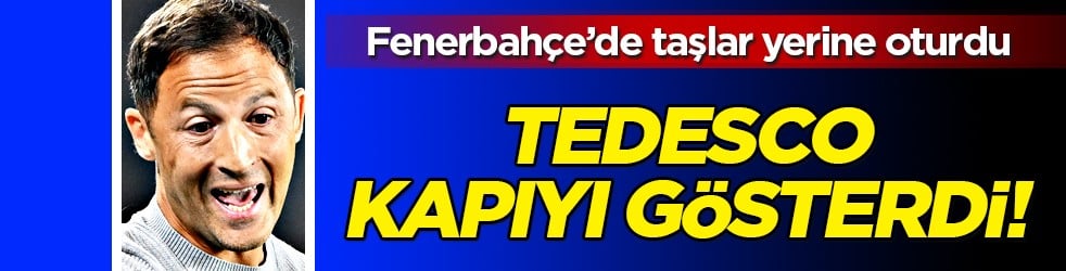 Çok büyük transfer diye yutturulmuştu ama Tedesco kapıya koydu bile...