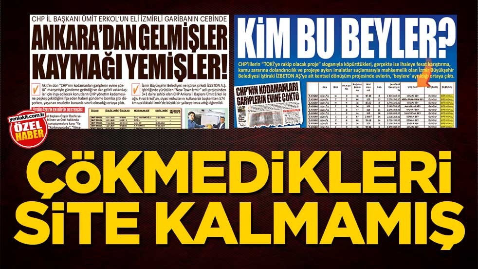 Çökmedikleri site kalmamış