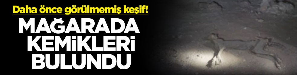 Daha önce görülmemiş keşif! Mağarada kemikleri bulundu