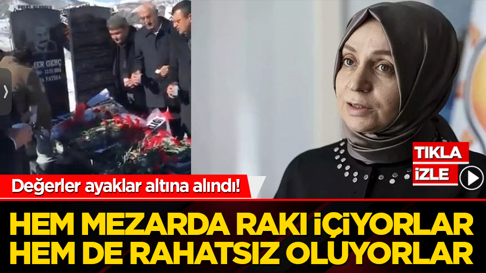 Değerler ayaklar altına alındı! Mezar başında rakı rezaleti vicdanları yaraladı!