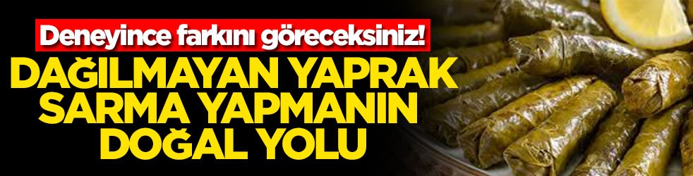 Deneyince farkını göreceksiniz! Dağılmayan yaprak sarma yapmanın doğal yolu