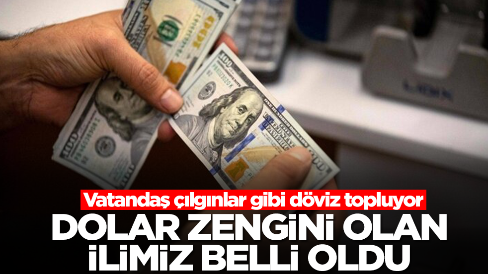 Dolar zengini olan ilimiz belli oldu! Vatandaş çılgınlar gibi döviz topluyor